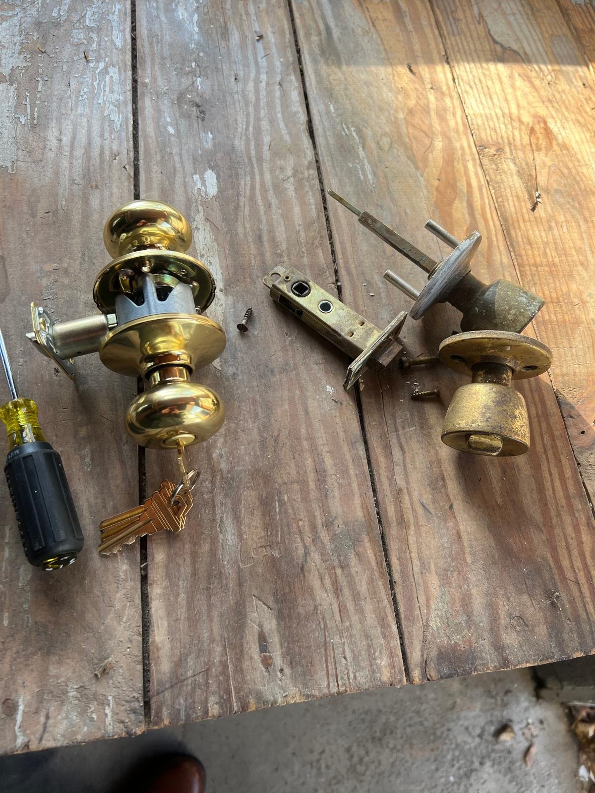 Professional locksmith with ring of keys